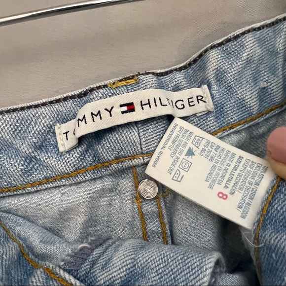 Tommy Hilfiger Jeans Vintage denim shorts Flag Patch Size 8 - Picture 7 of 7